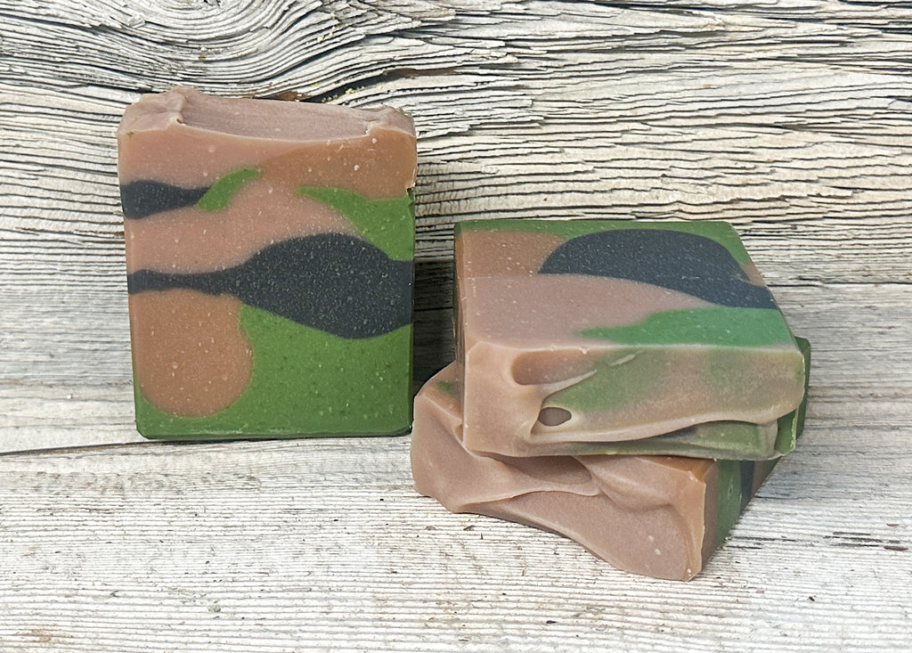 Green Camo Handcrafted Soap
