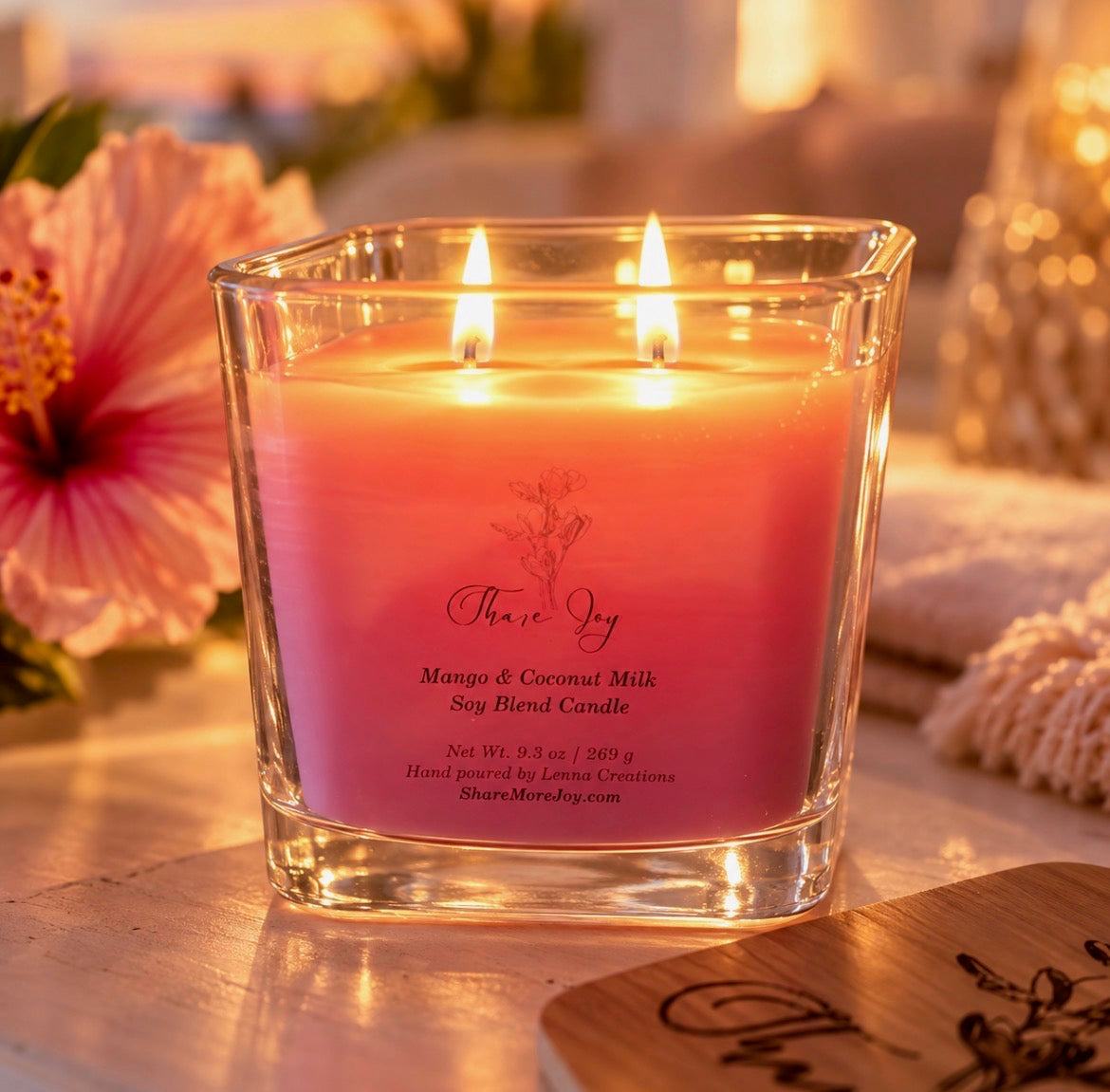 Share Joy's Mango & Coconut Milk Candle (9.5 oz)