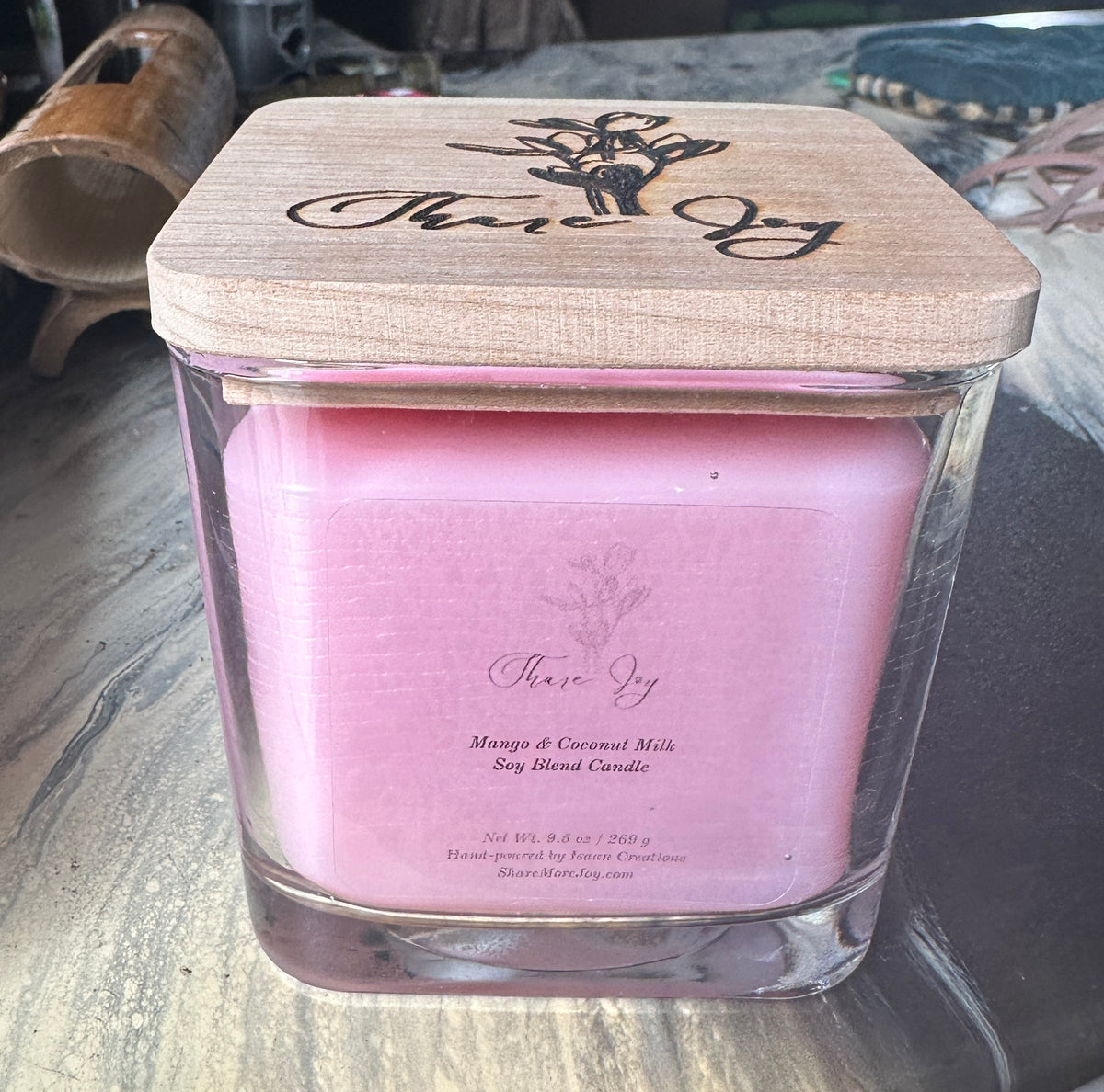 Share Joy's Mango & Coconut Milk Candle (9.5 oz)